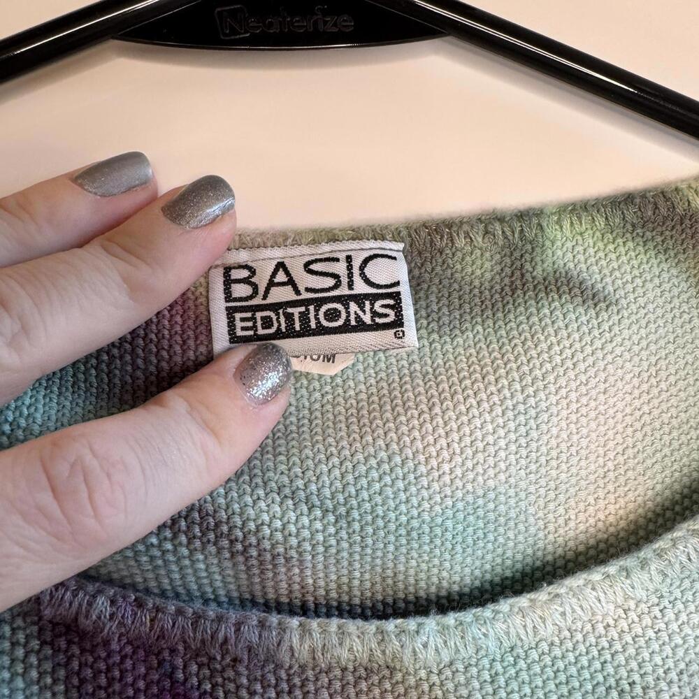 Vintage Basic Editions Medium Tie-Dye Cotton Knit… - image 3